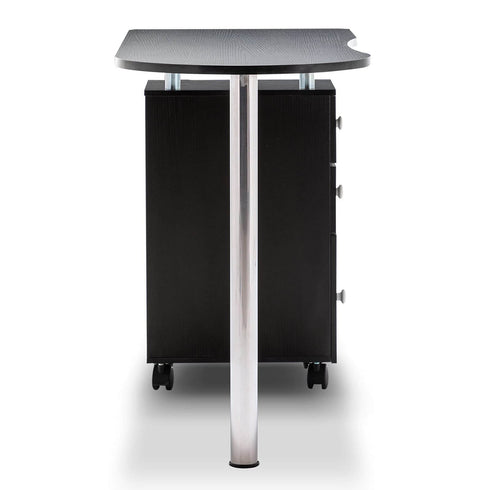 Paddie Manicure Table with Drawers, lockable wheels