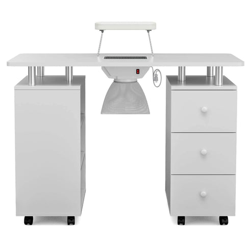 Paddie Manicure Table with Storage, dust collector