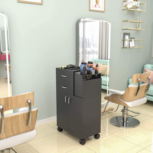 Paddie Salon Storage Cart, 5 tool holders