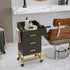 Paddie Metal Salon Cart, glass top