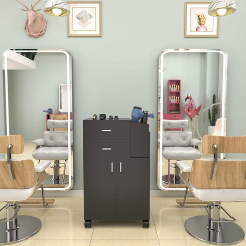 Paddie Salon Storage Cart, 5 tool holders