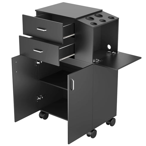 Paddie Salon Storage Cart, 5 tool holders