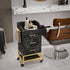 Paddie Metal Salon Cart, glass top