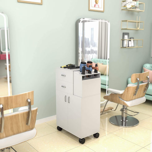 Paddie Salon Storage Cart, 5 tool holders