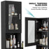 Paddie Wall Mount Styling Station, glass cabinet